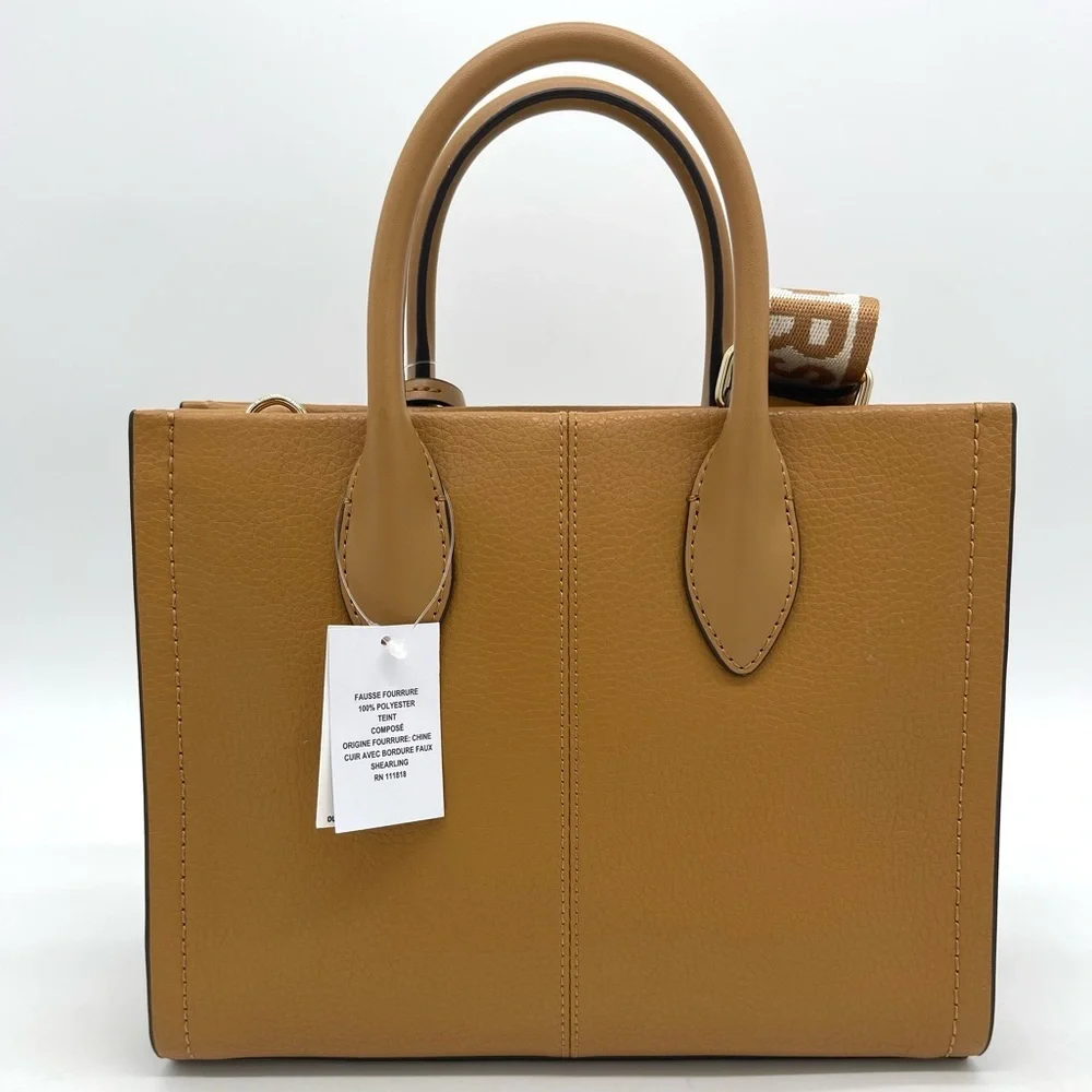 Michael Kors Small Mirella Pebbled Leather Top Zip Crossbody Bag